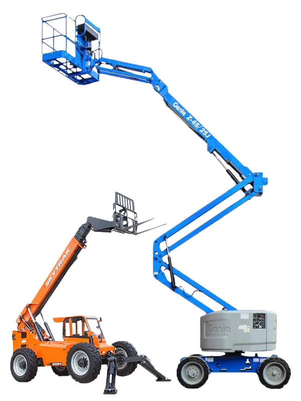 telehandler and man lift